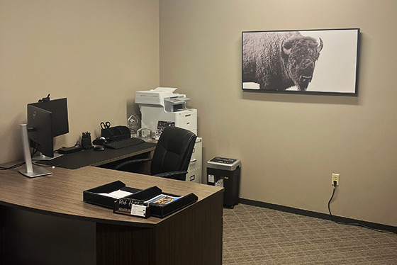 Private office interior furnishings